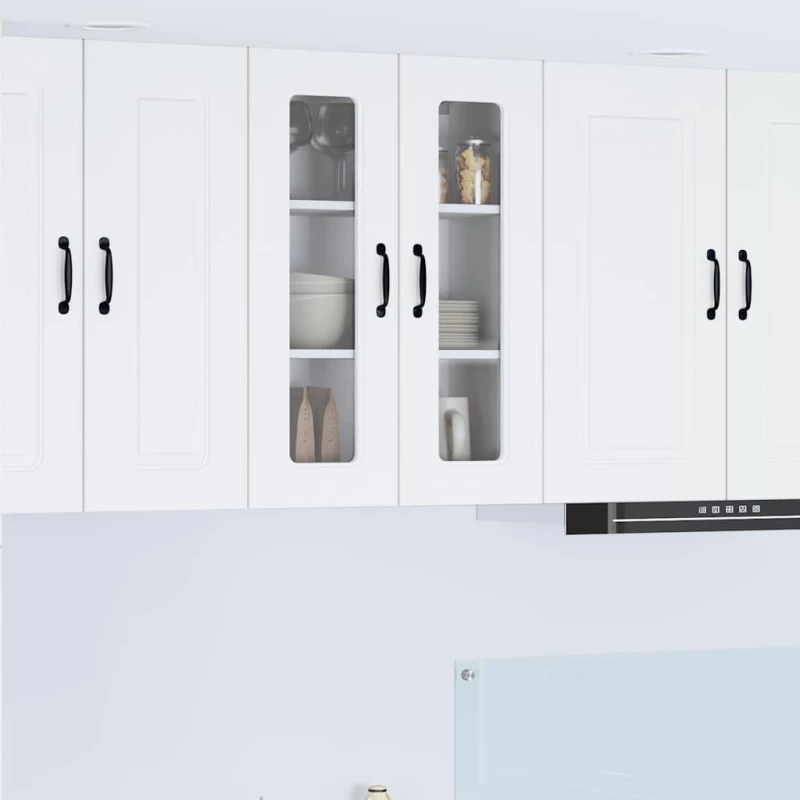 vidaXL Κρεμαστό ντουλάπι κουζίνας με ράφι Λευκό 60 x 31 x 80 εκ.