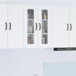 vidaXL Κρεμαστό ντουλάπι κουζίνας με ράφι Λευκό 60 x 31 x 80 εκ.
