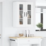 vidaXL Κρεμαστό ντουλάπι κουζίνας με ράφι Λευκό 60 x 31 x 80 εκ.