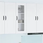 vidaXL Κρεμαστό ντουλάπι κουζίνας με ράφι Λευκό 40 x 31 x 100 εκ.