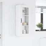 vidaXL Κρεμαστό ντουλάπι κουζίνας με ράφι Λευκό 40 x 31 x 100 εκ.