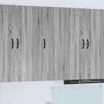 vidaXL Κρεμαστό ντουλάπι κουζίνας Γκρίζο Σονομα 30 x 31 x 100 εκ.