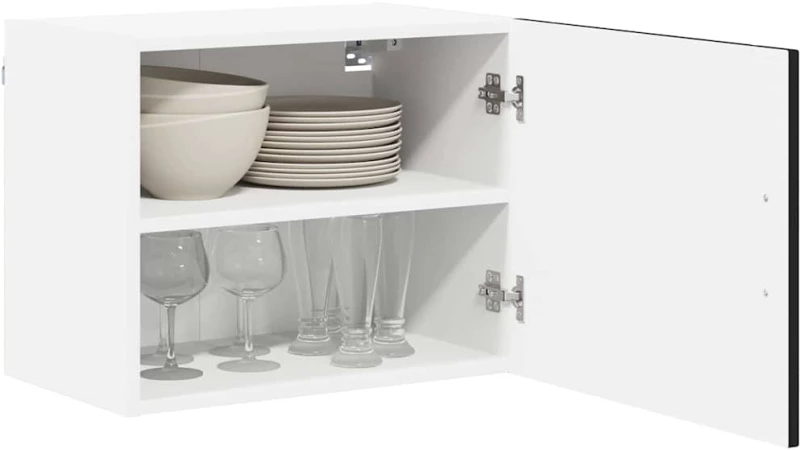 vidaXL Ντουλάπα Κουζίνας Μαύρο 50 x 31 x 40 εκ. Επεξεργασμένο ξύλο