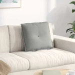 vidaXL Μαξιλάρι Πλάτης Ανοιχτό γκρι 50 x 45 εκ. Ύφασμα Μικροΐνας