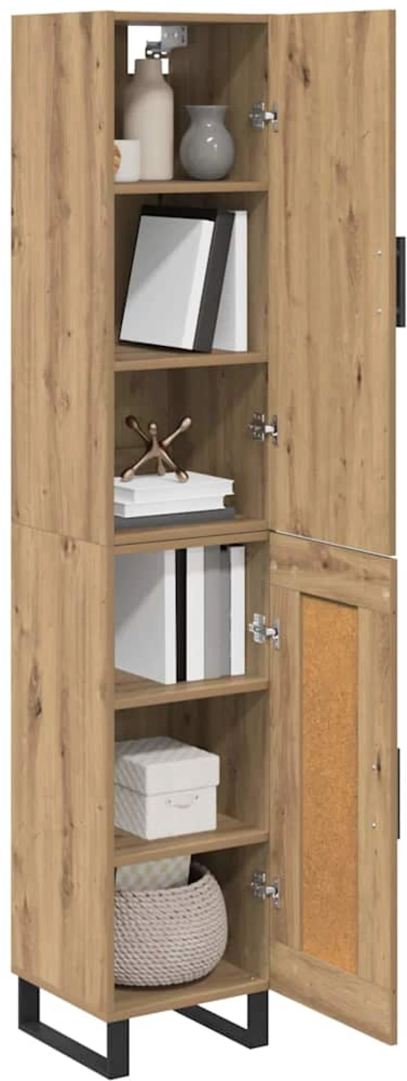vidaXL Highboard Artisan Oak 34,5 x 34 x 180 εκ. Επεξεργασμένο ξύλο