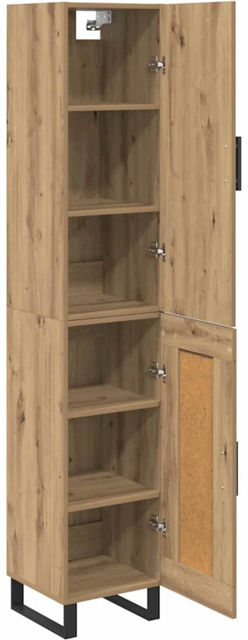 vidaXL Highboard Artisan Oak 34,5 x 34 x 180 εκ. Επεξεργασμένο ξύλο