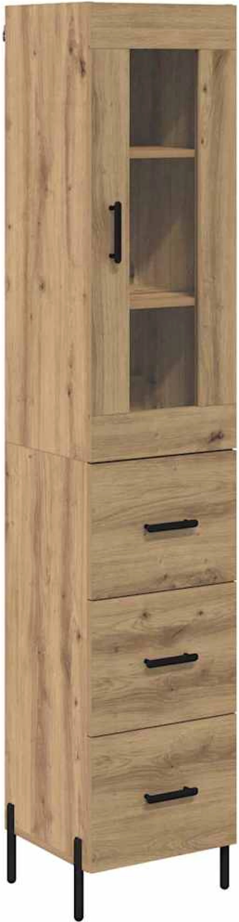 vidaXL Highboard Artisan Oak 34,5 x 34 x 180 εκ. Επεξεργασμένο ξύλο