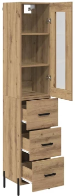 vidaXL Highboard Artisan Oak 34,5 x 34 x 180 εκ. Επεξεργασμένο ξύλο
