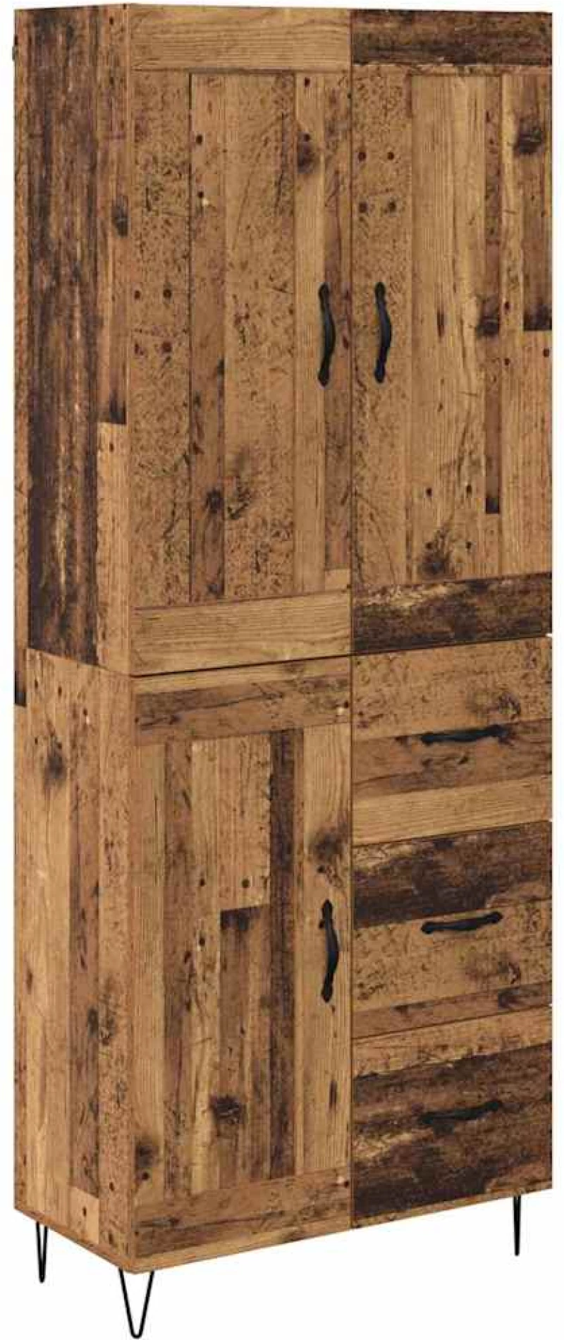 vidaXL Highboard Παλιό Ξύλο 69,5 x 34 x 180 εκ. Επεξεργασμένο ξύλο