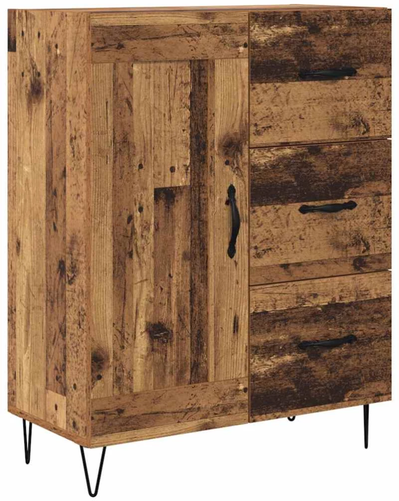 vidaXL Highboard Παλιό Ξύλο 69,5 x 34 x 180 εκ. Επεξεργασμένο ξύλο