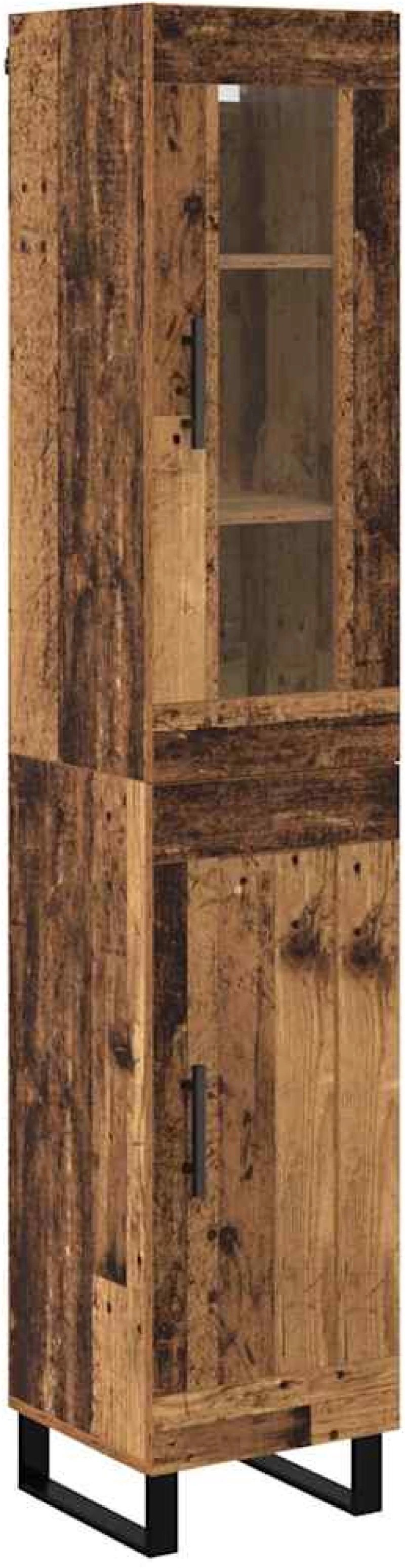 vidaXL Highboard Παλιό Ξύλο 69,5 x 34 x 180 εκ. Επεξεργασμένο ξύλο