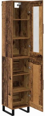 vidaXL Highboard Παλιό Ξύλο 69,5 x 34 x 180 εκ. Επεξεργασμένο ξύλο