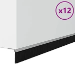 vidaXL Αυτοκόλλητες σφραγίδες πόρτας 12 pcs Ασημί 100 cm