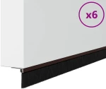 vidaXL Αυτοκόλλητες σφραγίδες πόρτας 6 pcs Καφέ 100 cm