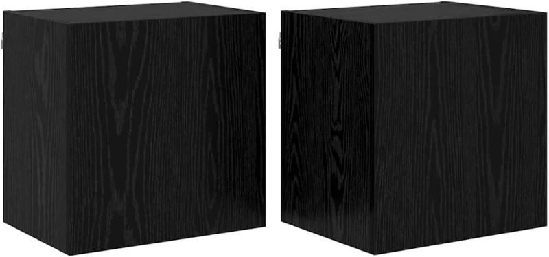 vidaXL Βάσεις τηλεόρασης Επιτοίχιο 2 pcs Μαύρη Οξυά 40,5x30x40εκ