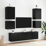 vidaXL Βάσεις τηλεόρασης Επιτοίχιο 2 pcs Μαύρη Οξυά 40,5x30x40εκ