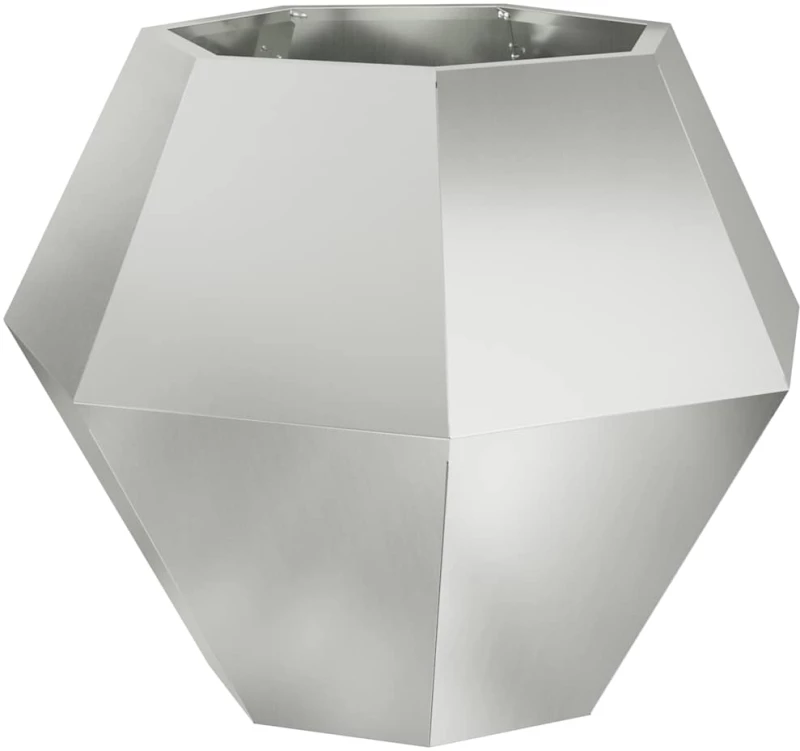 vidaXL Γλάστρα 2 pcs Ασημί 75 x 75 x 60 εκ Επικαλυμμένος Χάλυβας
