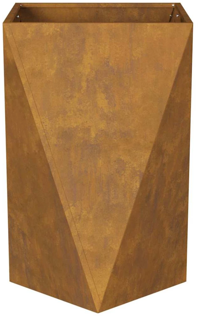 vidaXL Γλάστρα 2 pcs Σκ rusty 50 x 50 x 75 cm