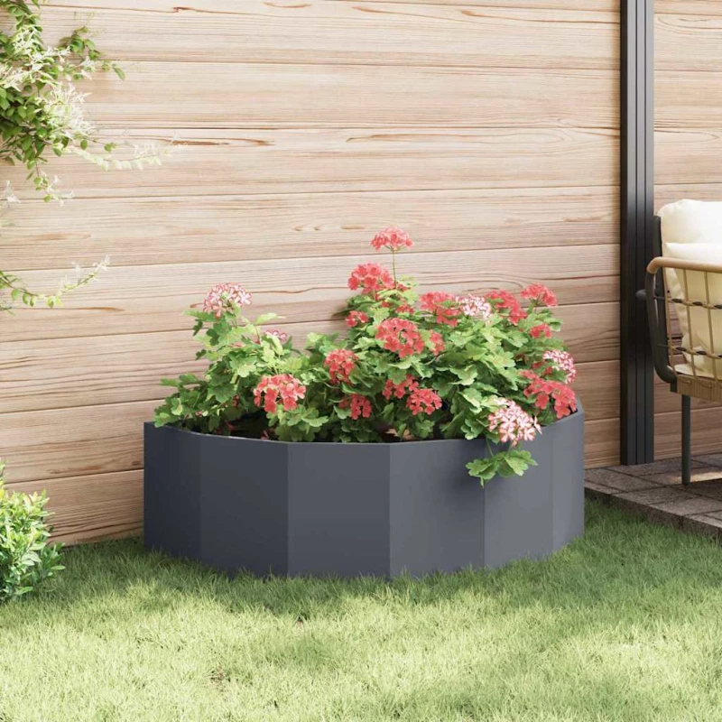vidaXL Γλάστρα Ανθρακί 120 x 60 x 35 cm Ατσάλι