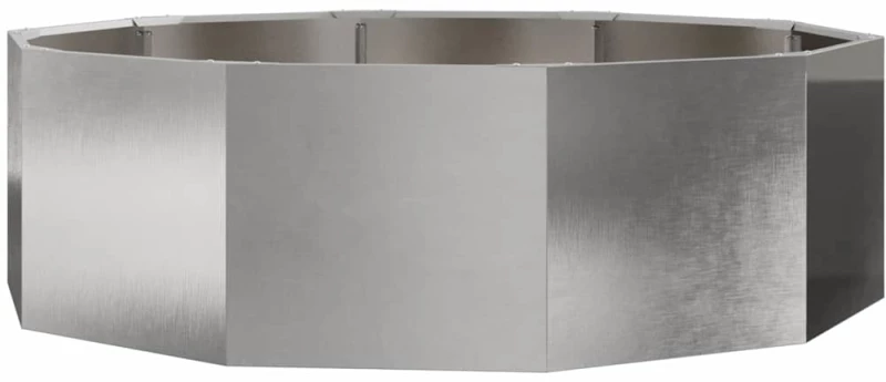 vidaXL Γλάστρα Ασημί 120 x 120 x 35 εκ Ανοξείδωτο ατσάλι