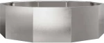 vidaXL Γλάστρα Ασημί 120 x 120 x 35 εκ Ανοξείδωτο ατσάλι