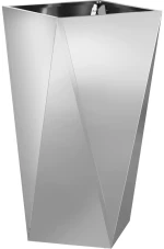vidaXL Γλάστρα Ασημί 40 x 40 x 75 cm Επικαλυμμένος Χάλυβας