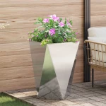 vidaXL Γλάστρα Ασημί 50 x 50 x 75 cm Ανοξείδωτο ατσάλι
