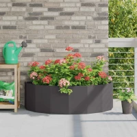 vidaXL Γλάστρα Μαύρο 120 x 60 x 35 cm Ατσάλι