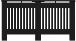 vidaXL Καπάκι Καλοριφέρ Μαύρη Οξυά 152 x 19 x 81,5 cm