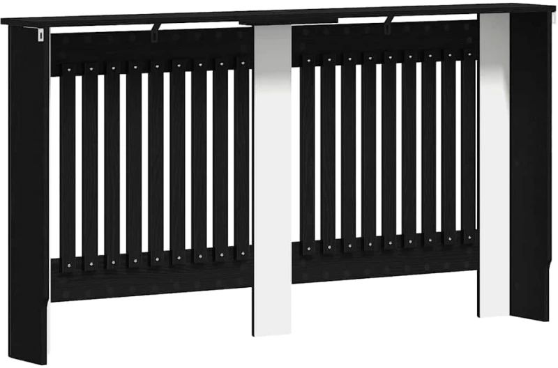 vidaXL Καπάκι Καλοριφέρ Μαύρη Οξυά 152 x 19 x 81,5 cm