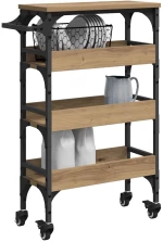 vidaXL Καρότσι Κουζίνας Artisan Oak 53 x 20 x 76 εκ.