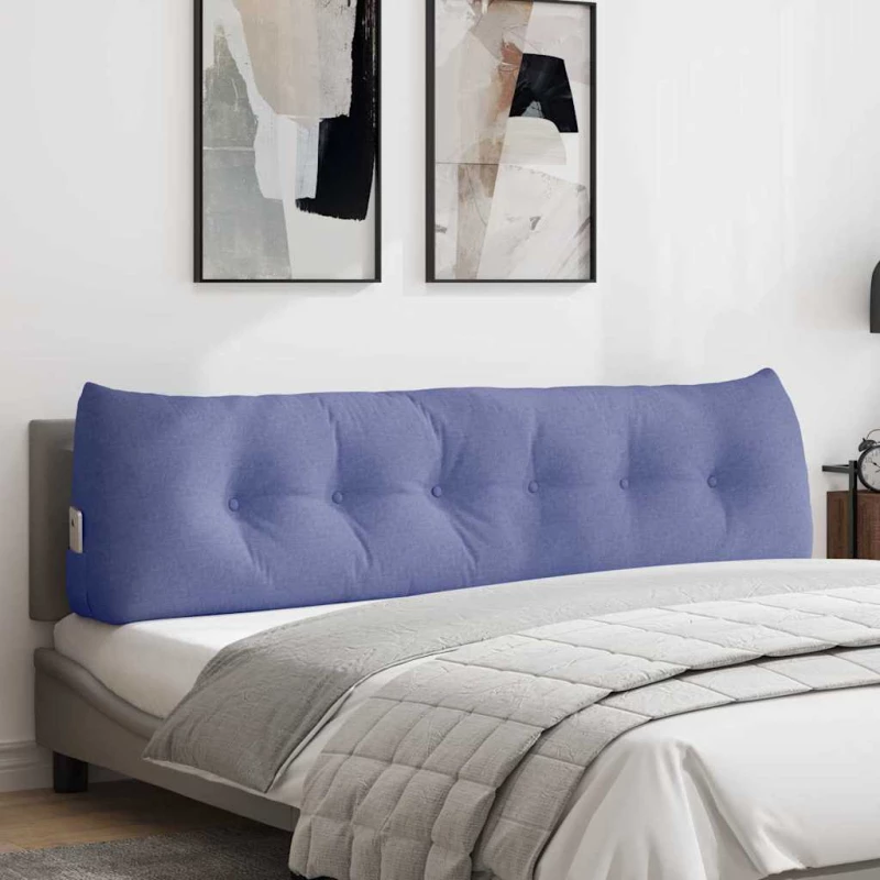vidaXL Μαξιλάρι Πλάτης Μπλε τζην 180 x 24 x 50 εκ ύφασμα
