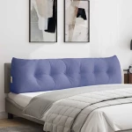 vidaXL Μαξιλάρι Πλάτης Μπλε τζην 180 x 24 x 50 εκ ύφασμα