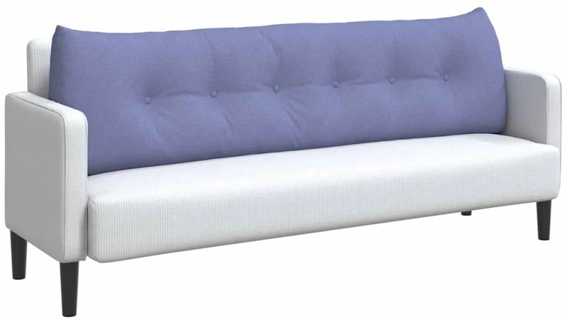 vidaXL Μαξιλάρι Πλάτης Μπλε τζην 180 x 24 x 50 εκ ύφασμα