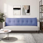 vidaXL Μαξιλάρι Πλάτης Μπλε τζην 180 x 24 x 50 εκ ύφασμα
