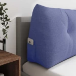 vidaXL Μαξιλάρι Πλάτης Μπλε τζην 180 x 24 x 50 εκ ύφασμα