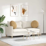 vidaXL Μαξιλάρια καθισμάτων 2 pcs Καφέ Ø50 x 19 εκ Βελούδο