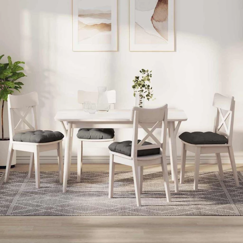 vidaXL Μαξιλάρια καθισμάτων 4 pcs Ανοιχτό γκρι 45 x 45 cm