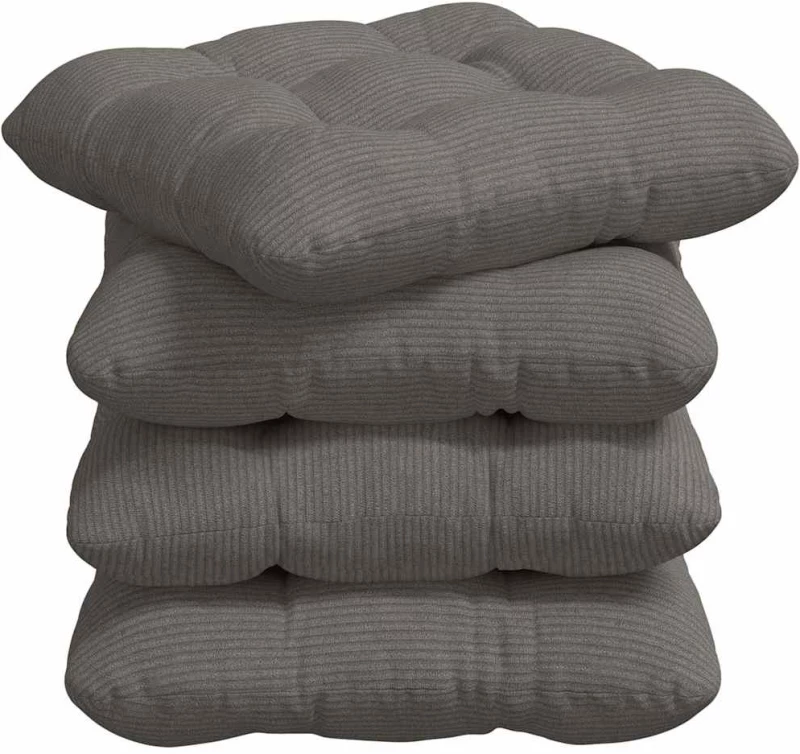 vidaXL Μαξιλάρια καθισμάτων 4 pcs Ανοιχτό γκρι 45 x 45 cm