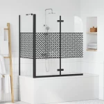 vidaXL Μπανιέρα Γεωμετρικό Μαύρο 120 x 67 x 129 εκ.
