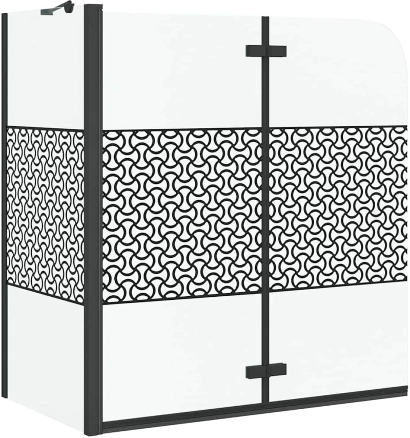 vidaXL Μπανιέρα Γεωμετρικό Μαύρο 120 x 67 x 129 εκ.