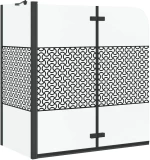 vidaXL Μπανιέρα Γεωμετρικό Μαύρο 120 x 67 x 129 εκ.