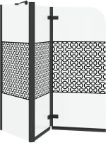 vidaXL Μπανιέρα Γεωμετρικό Μαύρο 120 x 67 x 129 εκ.