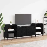 vidaXL Ντουλάπι TV Μαύρη Οξυά 160 x 35 x 55 εκ. Επεξεργασμένο ξύλο