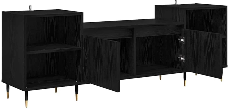 vidaXL Ντουλάπι TV Μαύρη Οξυά 160 x 35 x 55 εκ. Επεξεργασμένο ξύλο