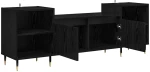 vidaXL Ντουλάπι TV Μαύρη Οξυά 160 x 35 x 55 εκ. Επεξεργασμένο ξύλο