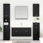 vidaXL Ντουλάπι νιπτήρα Επιτοίχιο Μαύρη Οξυά 38,5 x 100 x 46 εκ.