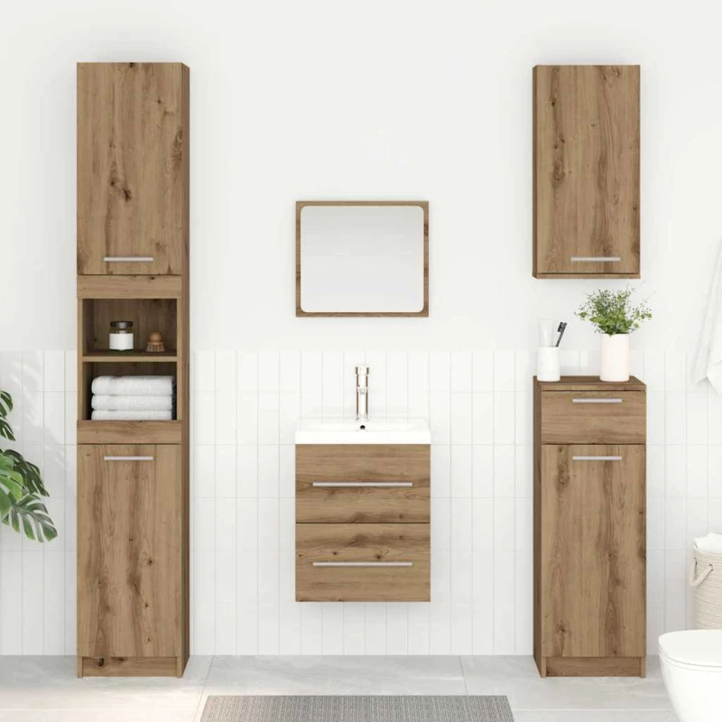 vidaXL Ντουλάπι νιπτήρα με συρτάρι Artisan Oak 38,5 x 41 x 48 εκ