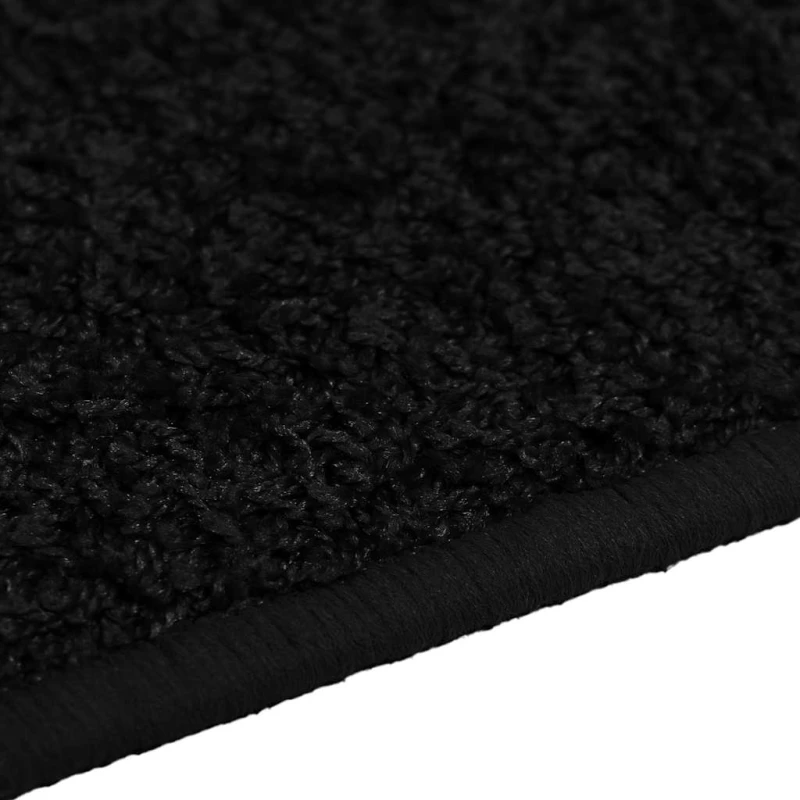 vidaXL Δερμάτινο Χαλί Μαύρο 80 x 500 cm 100% Πολυπροπυλένιο Τούφτα