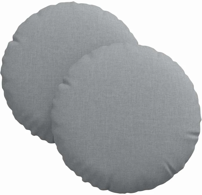 vidaXL Μαξιλάρια καθισμάτων 2 pcs Ανοιχτό γκρι Ø30 x 13 εκ ύφασμα